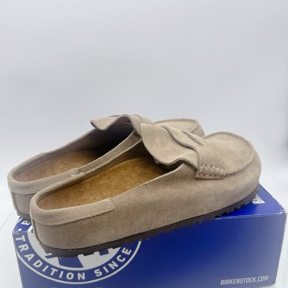 Birkenstock Naples Wrapped Clog Suede Leather Taupe Mens EU 42 US 9- 9.5 Wide - Picture 6 of 11